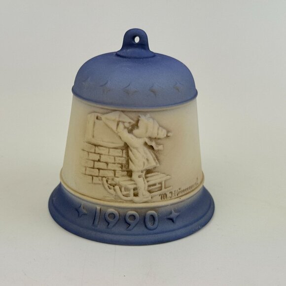 M.J. Hummel Christmas Bell "Letter To Santa Claus" 1990 Second Edition Porcelain - Picture 2 of 14